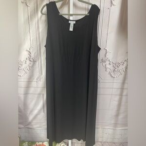 Catherines Classic Black Sleeveless Slinky Long Size 2x Dress
